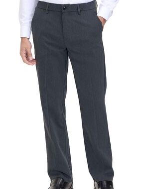 Soojun Men's Classic Fit Flex Waist Flat Front Dress Pant